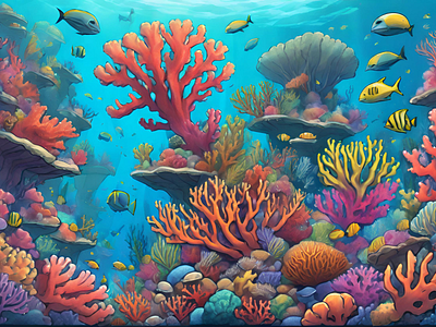 Coral Reef series 2 design graphic design illustration vector