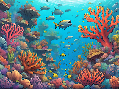 Coral Reef series 3 design graphic design illustration vector