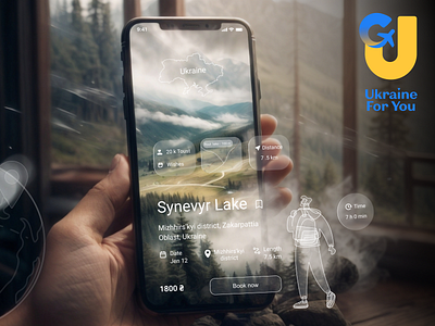 Travel app Ukraine for You 3d ui