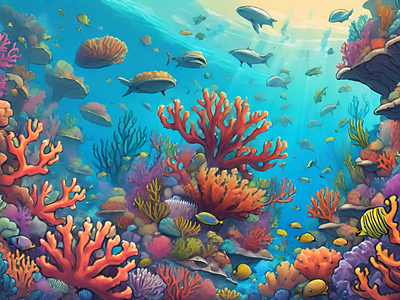 Coral Reef series 4 design graphic design illustration vector