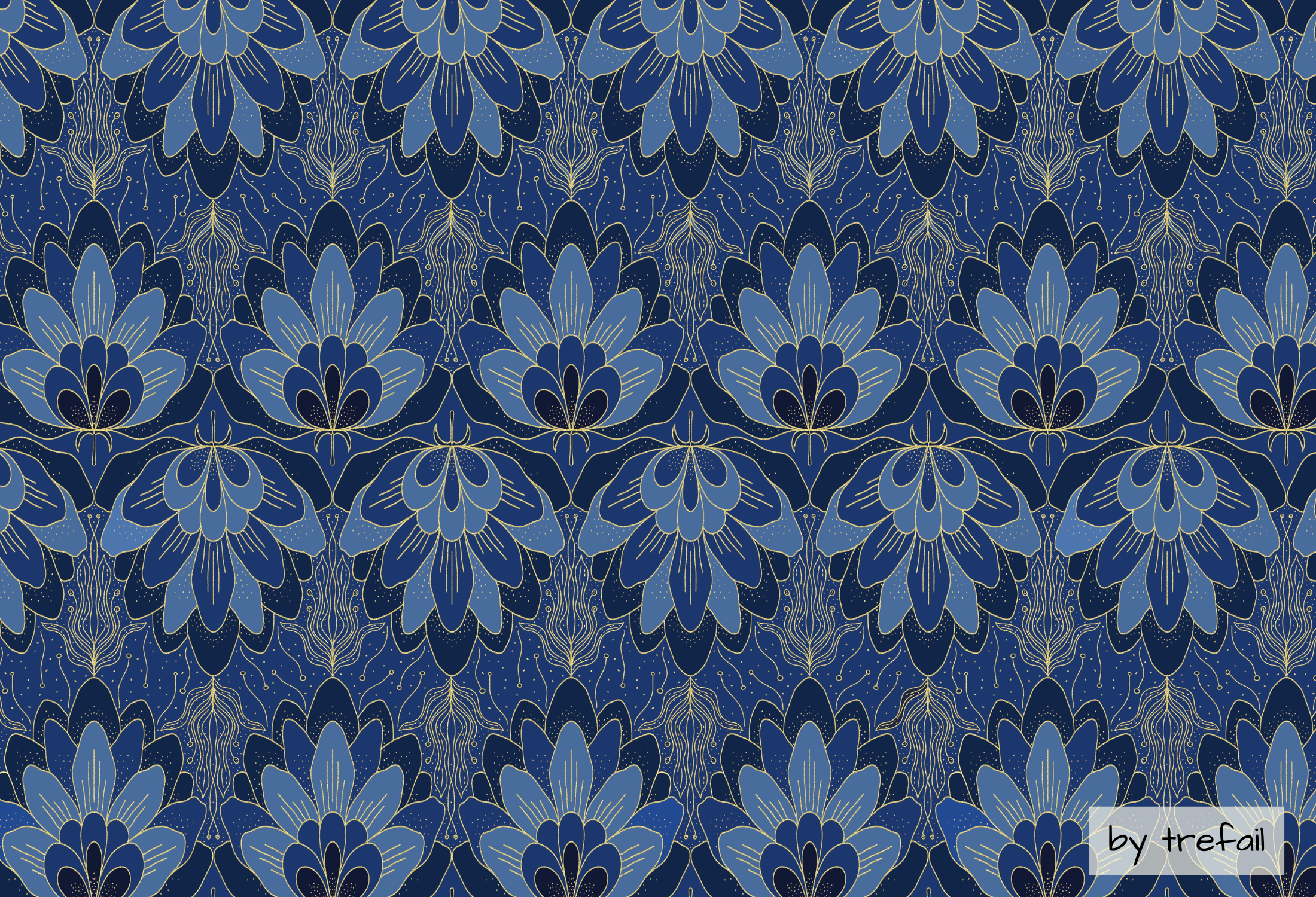 Blue flowers art deco seamless pattern art deco design digital art digital illustration floral pattern graphic design illustration pattern surface pattern