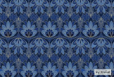 Blue flowers art deco seamless pattern art deco design digital art digital illustration floral pattern graphic design illustration pattern surface pattern