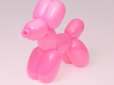 Dog balloon 2d 3d blender branding cg design drawing illustration photoshop ui