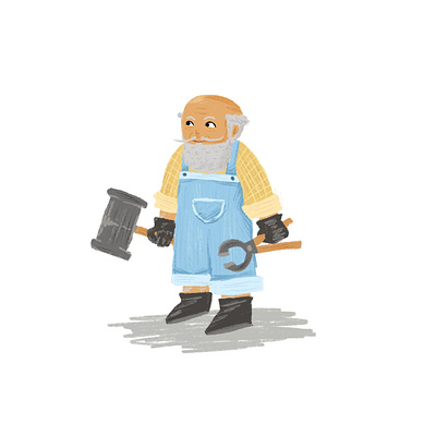 Blacksmith 2d character design children children illustration childrens book illustration