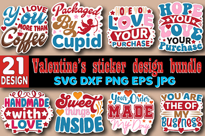 Valentine's Sticker Design Bundle lover babe