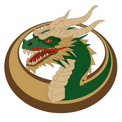 Зеленый деревянный дракон - символ 2024 года horns