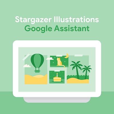 Stargazer Illustrations - Google Assistant google illustration ui