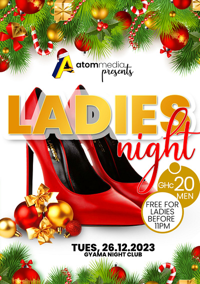 Ladies Night Event Flyer graphic design