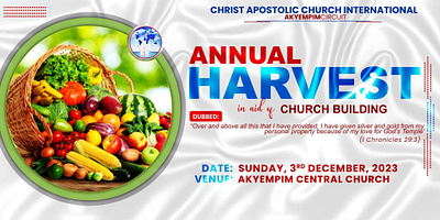 Church Harvest Banner graphic design