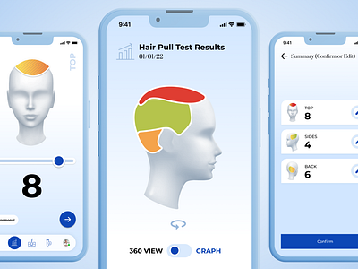Hair Growth Tracking Mobile App UI/UX Design l Figma 3d interface animated interface animation application design ecommerce figma figma animation health app healthcare interaction design interface design mobile app mobile app animation mobile app design mobile ui prototype supplements ui ui design ux