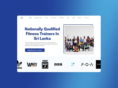 Nationally qualified fitness trainers in Sri Lanka webpage UI figm jobs srilanka ui uidesigner uijobs ux