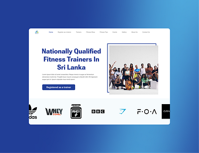 Nationally qualified fitness trainers in Sri Lanka webpage UI figm jobs srilanka ui uidesigner uijobs ux