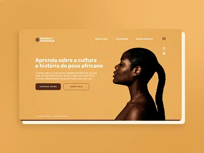 Landing Page - Black Culture black culture branding landing page ui ui design web site webdesign yellow website