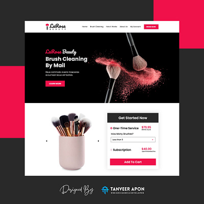 La Rose Beauty brush cleaning cosmetics shopify store storedesign web design