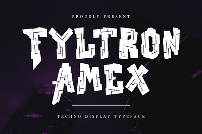 Fyltron Amex Techno Display Typeface awesome font beauty font branding font fonts graphic design handmade font logo modern font nostalgic techno font