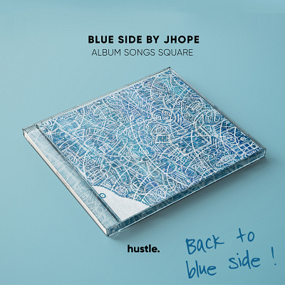 BLUE SIDE Album Fanmade album cover bts fanmade graphic design jhope