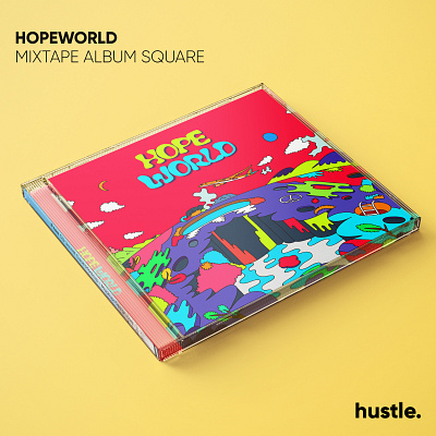 HOPEWORLD Mixtape Album Fanmade album fanmade bts graphic design hopeworld jhope