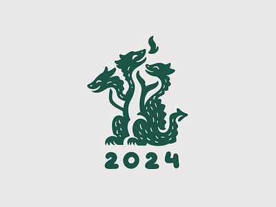 Dragon 2024 2024 character dragon logo logotype nature new year zoo