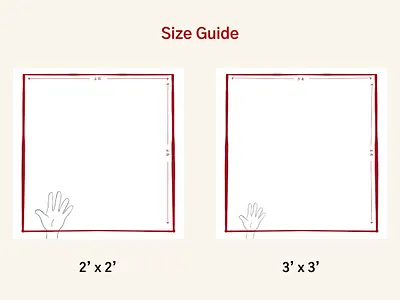 Size guide for Custom-Rug making business design systems graphic design illustration ui