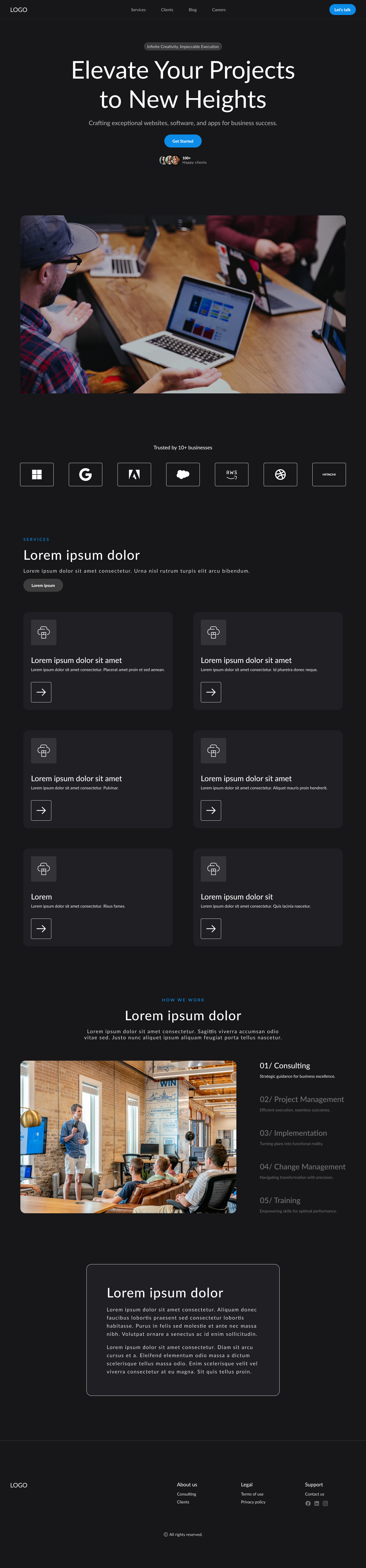 Service Agency Landing Page agency website branding home page landing page services agency services website ui website website design website home page