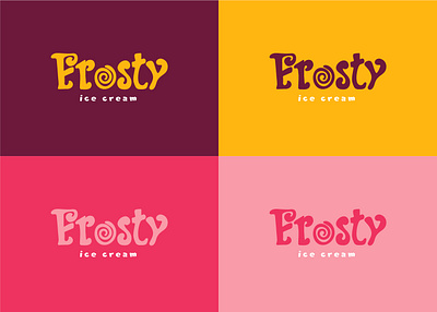 Erosty Ice Cream Logo brand identity design branding graphic design ice ice cream identity logo logo design visual identity