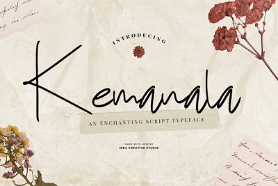 Kemanala – An Enchanting Script Typeface organic