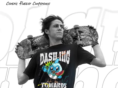 Epic swags for India's First Content Centric Flutter Conference 7span branding dash design event flutter tshirt design graphic design tshirt design