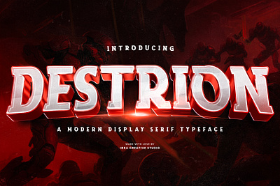 Destrion – A Modern Display Serif Typeface destrion font