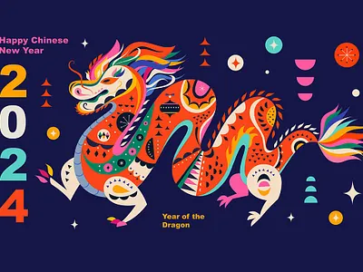 2024 Happy New Year! Font 2024 2024 dragon animal card celebration chinese dragon chinese new year chinese new year2024 dragon dragon illustration emblem happy chinese new year icon illustration instagram template logo symbol symbol2024 vector wallpapers