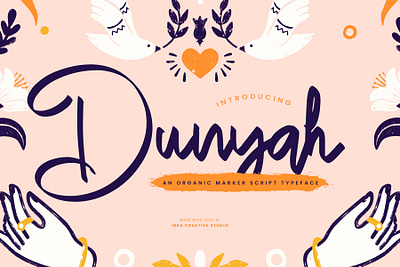 Dunyah – An Organic Marker Script Typeface dunyah font