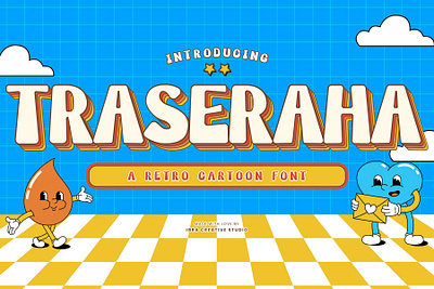 Traseraha – A Retro Cartoon Font handwritten