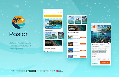 Pasiar: Tourism App UI Project case study class project light resevation tourism tourism app ui uiux