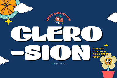 Glerosion – A Retro Cartoon Sans Serif Font playfull