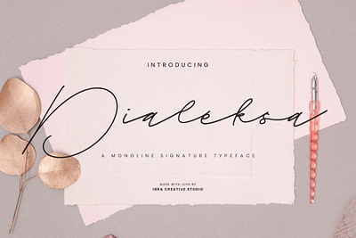 Dialeksa – A Monoline Signature Typeface monoline brush