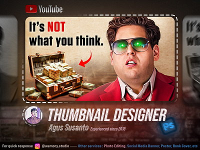 Thumbnail Design - Dumb People Money design graphic design manipulation midjourney photo editing photoshop thumbnail youtube thumbnail