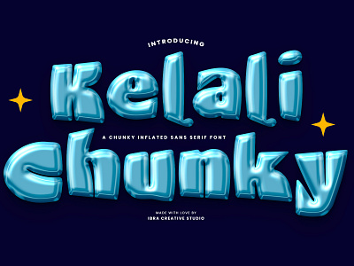 Kelali Chunky – A Chunky Inflated Sans Serif Font chunky font