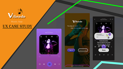 Vibrodo Music App| Case study app casestudy dailyui design figma musicapp ui