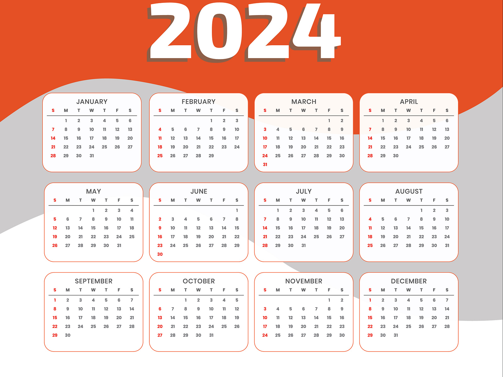 2024 CALENDAR DESIGN by Nor Mohammad on Dribbble