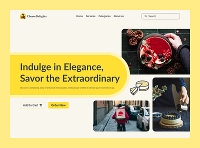CheeseDelights Hero hero hero section landing page ui uiux uiux design user experience user interface web design website