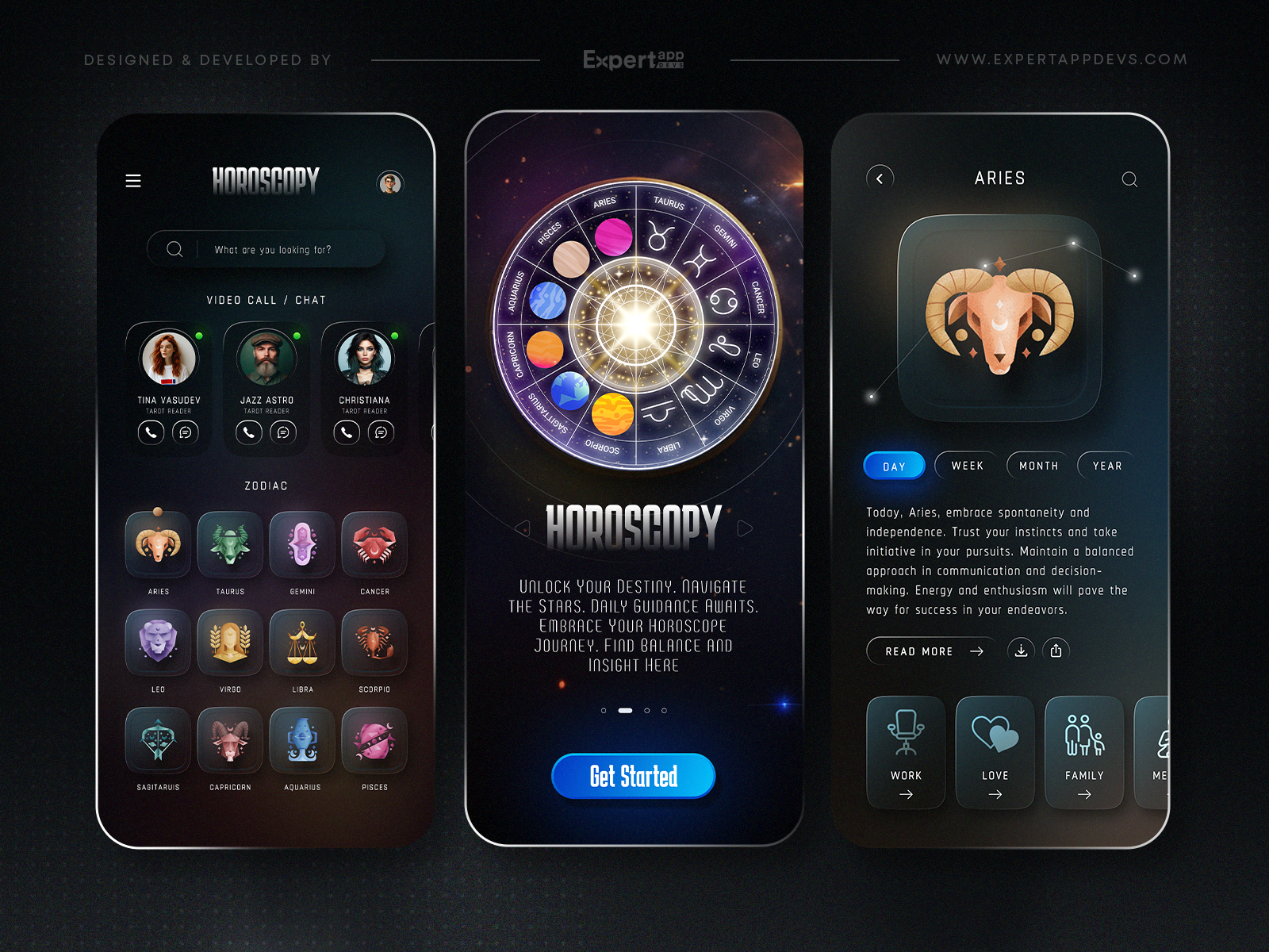 Example of Mobile App Design Concept (3 Screens)