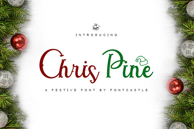 Chris Pine - A Christmas Typeface cartoon christmas christmas font doodle happy holiday lettering merry merry christmas new year ornament script snowflake typeface winter xmas yuletide