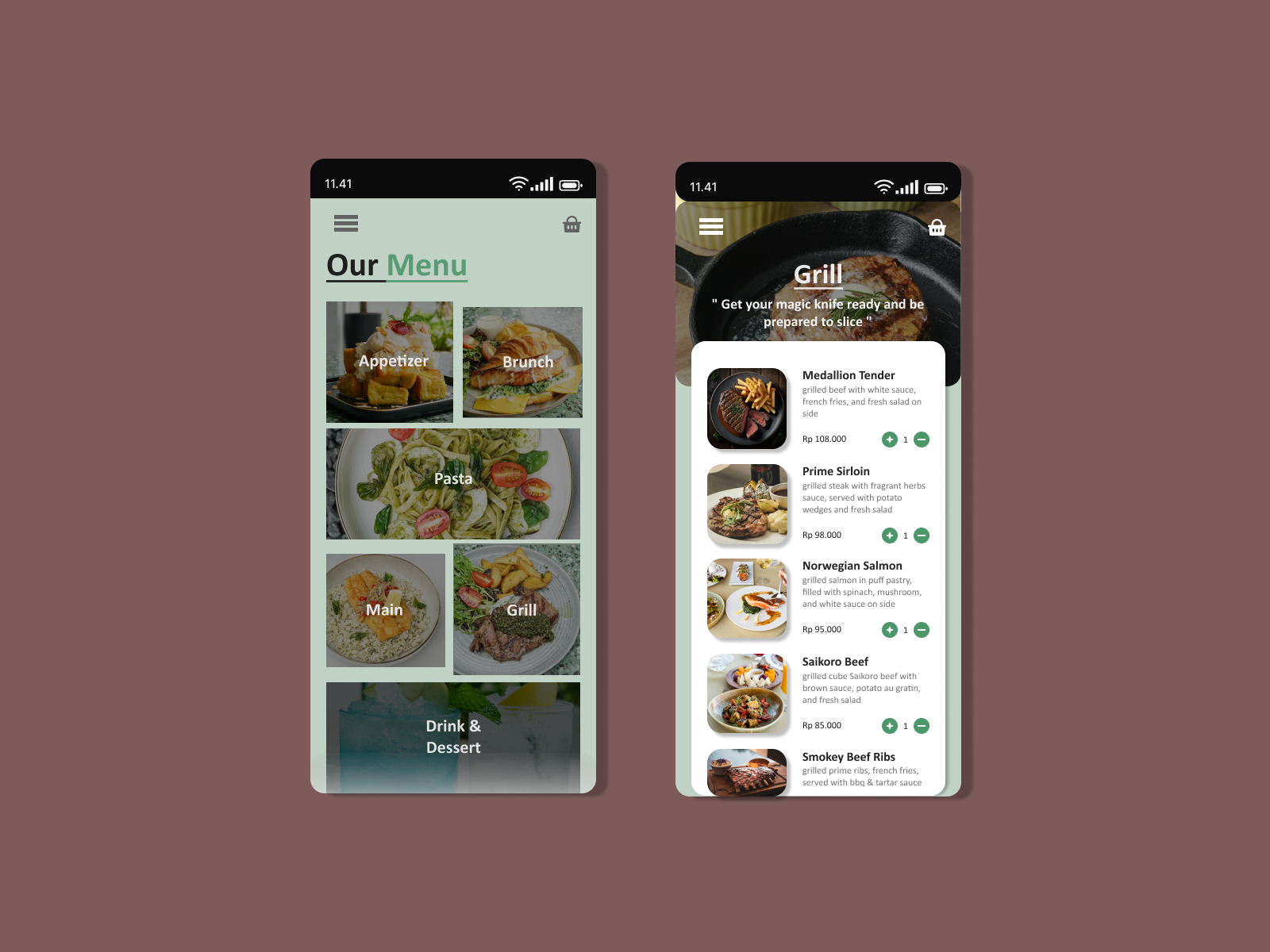 Daily UI Challenge #043 Food Menu Items by Tini Susani on Dribbble