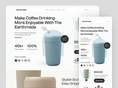 Earthmade ecommerce shopify ui website design