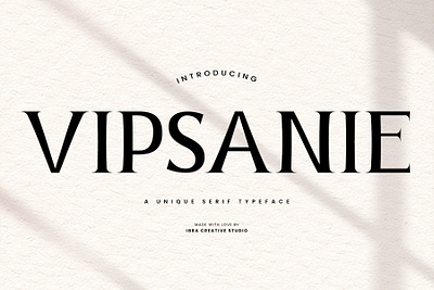 Vipsanie – A Unique Serif Typeface vipsanie font
