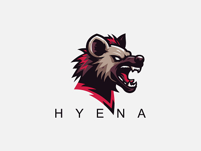 Hyena Logo hyena hyena design hyena logo hyena vector hyena vector design hyenas hyenas logo wild hyena