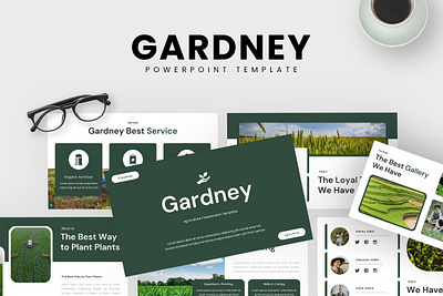 Gardney PowerPoint Template agriculture business company gardney green gsl key modern nature powerpoint ppt pptx presentation template ui website white