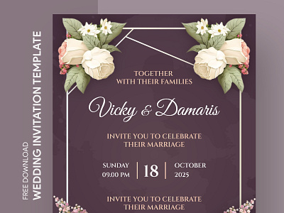 Elegant Wedding Invitation Free Google Docs Template docs elegant elegant wedding engagement flower flowers free google docs templates free template free template google docs google google docs invitation invitation design invitation for wedding invite marriage template wedding wedding invitation