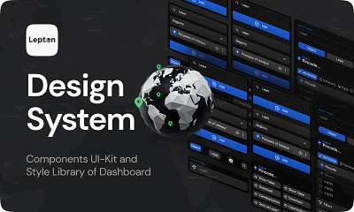 GeoSpatial UI Components Dark Theme dark theme dashboard design icon minimal style guide ui user interface