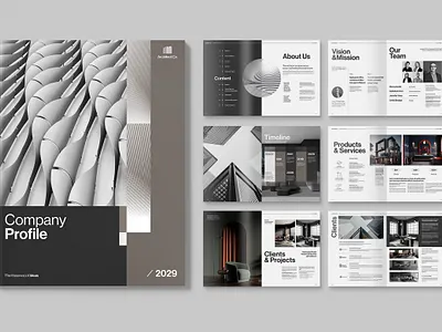Company Profile Brochure Layout annual bifold business company profile corparate ctalog document layout magazine report