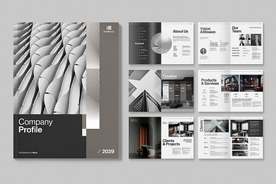 Company Profile Brochure Layout annual bifold business company profile corparate ctalog document layout magazine report